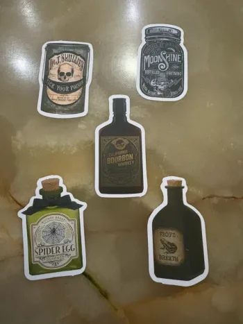 Stickers fiole potion 5 pièces