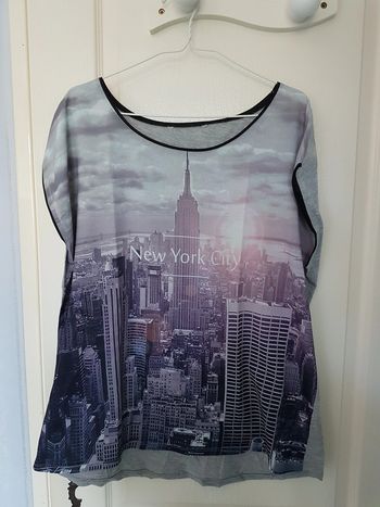 T-shirt gris New York Camaïeu