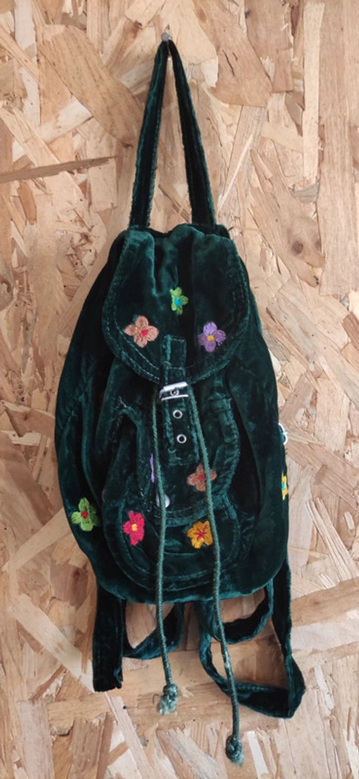 Petit sac a dos velours - photo numéro 2