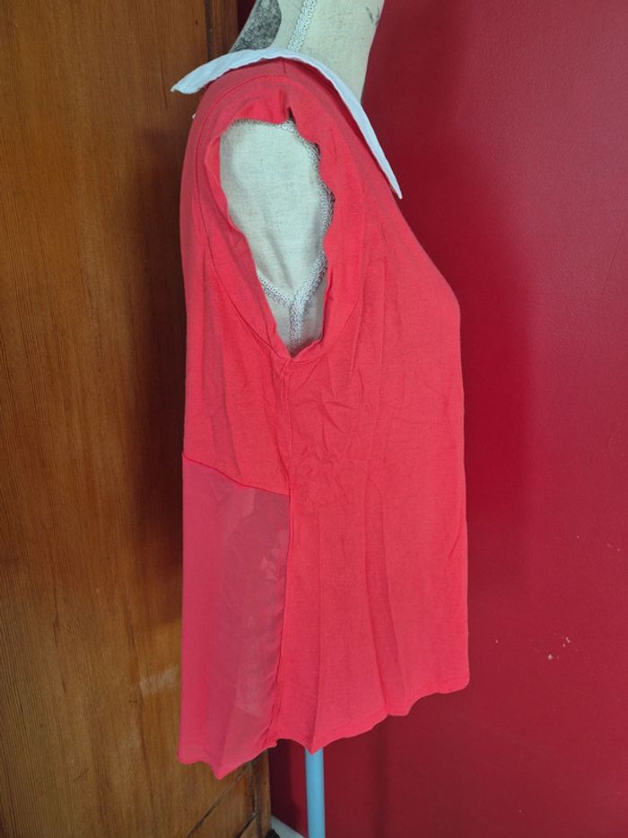 T-shirt rouge Naf Naf - photo numéro 3