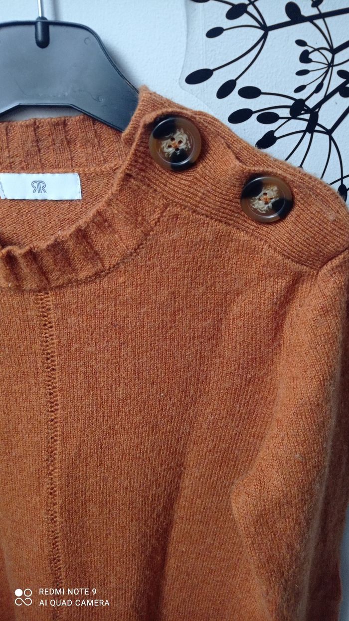 Pull  La Redoute  coloris Camel en 50 % laine taille S - photo numéro 2
