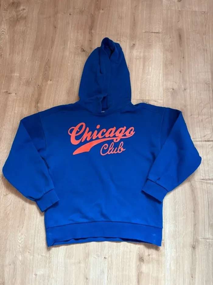 Sweat capuche bleu Chicago Club 10 ans
