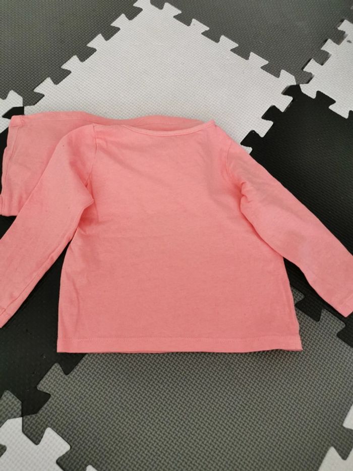 Lot de 2 tee shirt bébé rose corail - photo numéro 5