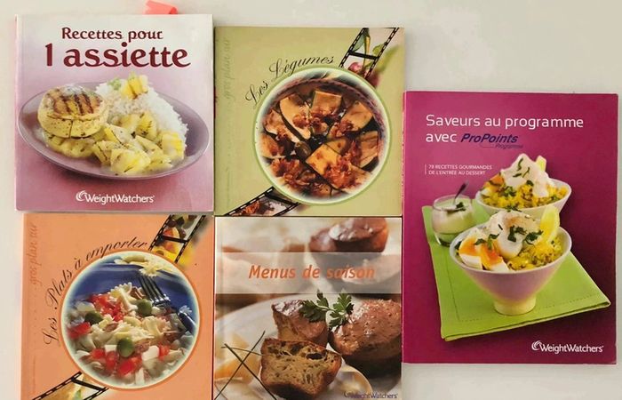 Lot 5 livres recettes Weight Watchers
