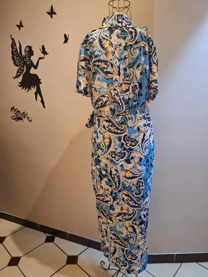 Robe longue cache coeur imprimée - photo numéro 5