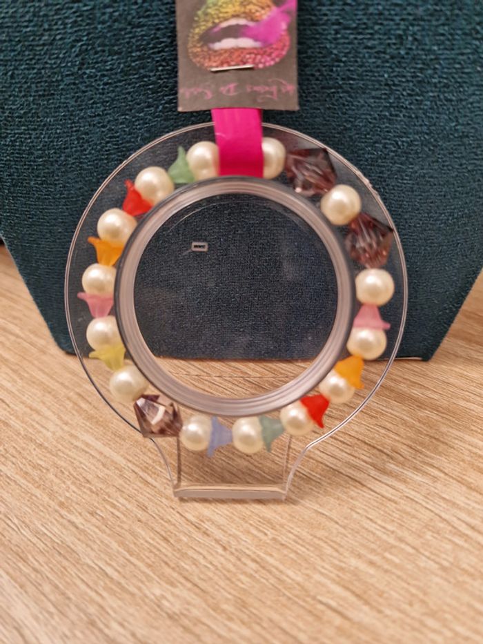 Bracelet Fleurs Multicolore Perles - photo numéro 4