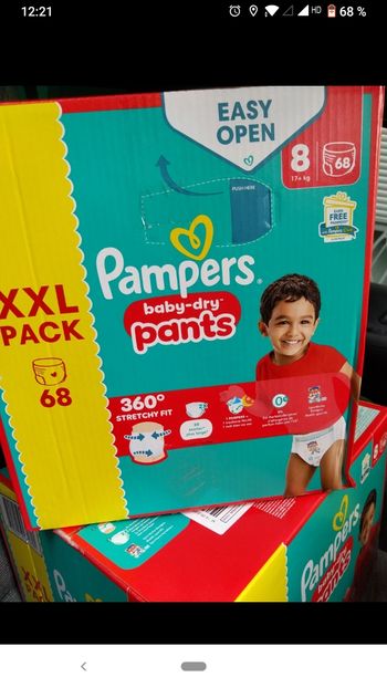 Lot de 2 cartons Pampers pants taille 8