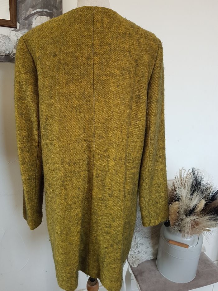 Manteau jaune chiné noir Grain de Malice Taille 44 - photo numéro 3