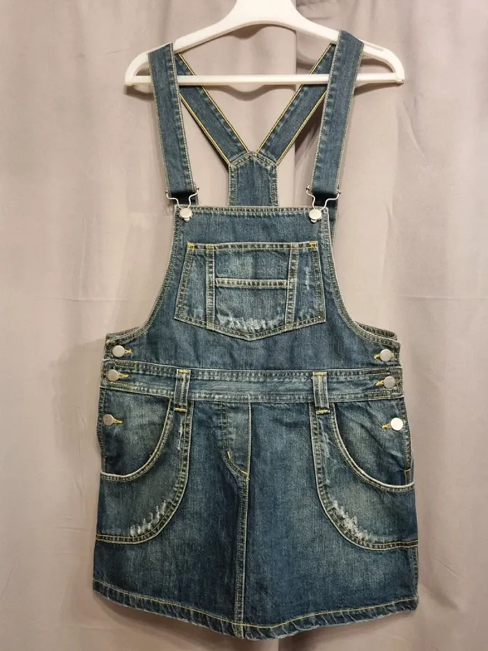 Salopette jupe en jean femme