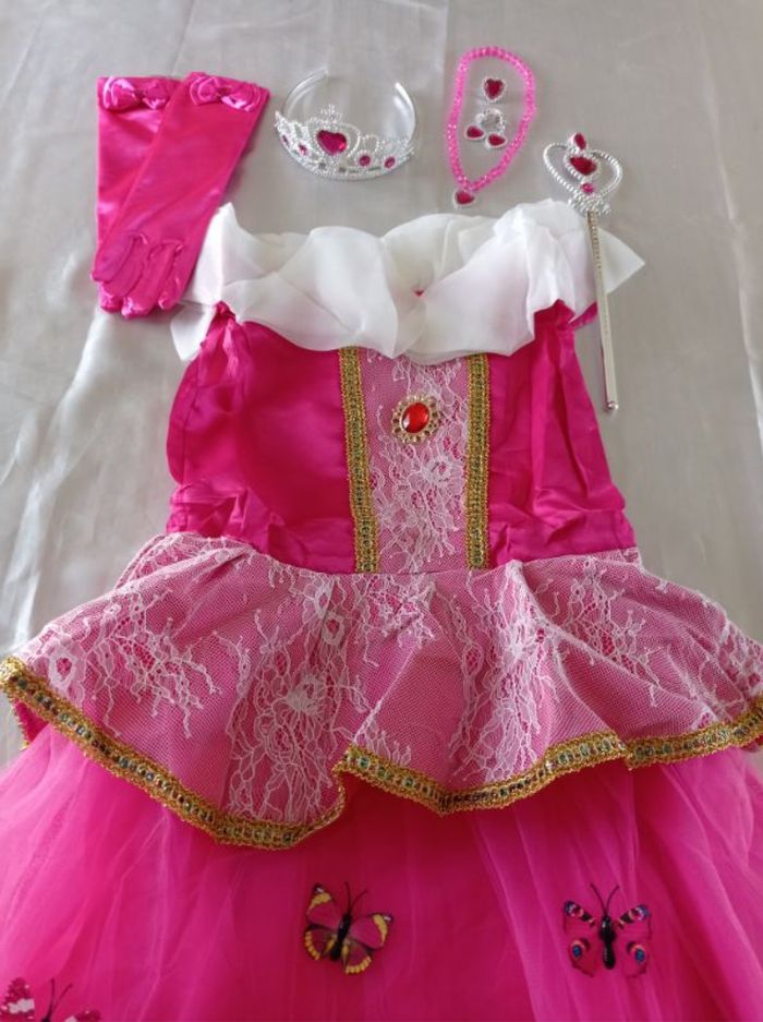 Déguisement princesse rose petit papillon 7-8ans - photo numéro 2