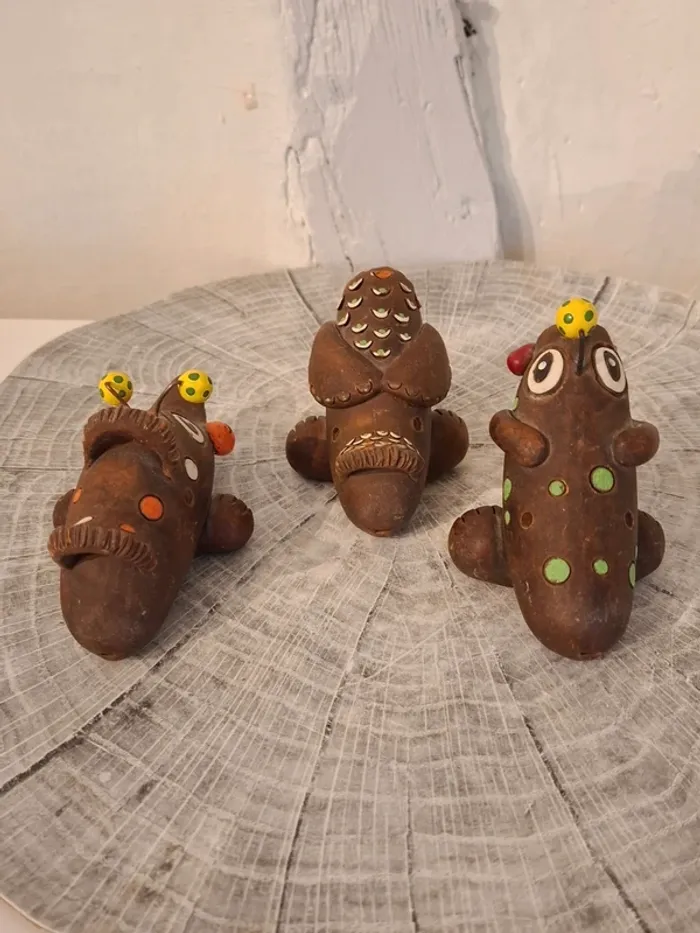 Sifflets vintage en terre cuite - Cuba - photo numéro 3