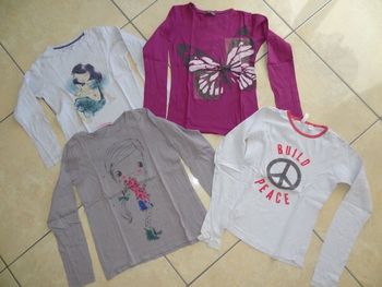 Lot de 4 t-shirts T12ans