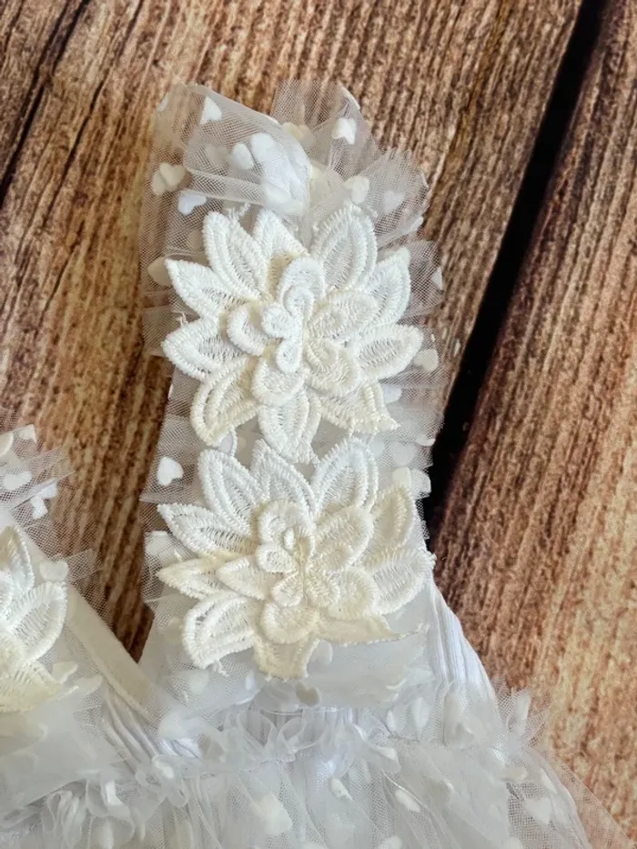 Jolie robe dentelle - 12/18 mois avec bandeau assorti - photo numéro 5