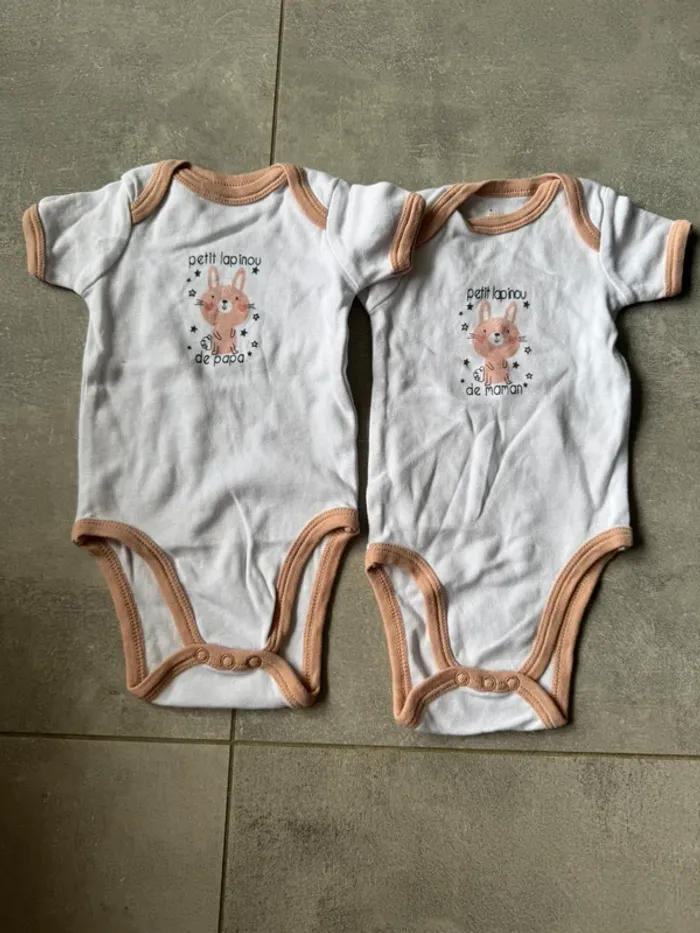 Lot de 2 body manches courtes
