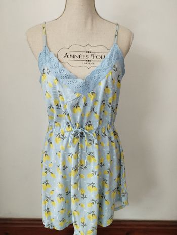 Nuisette bleue fleurie jaune - Kiabi - T.XL