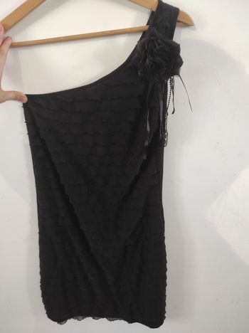 Robe noire bustier avec une bretelle 36/38
