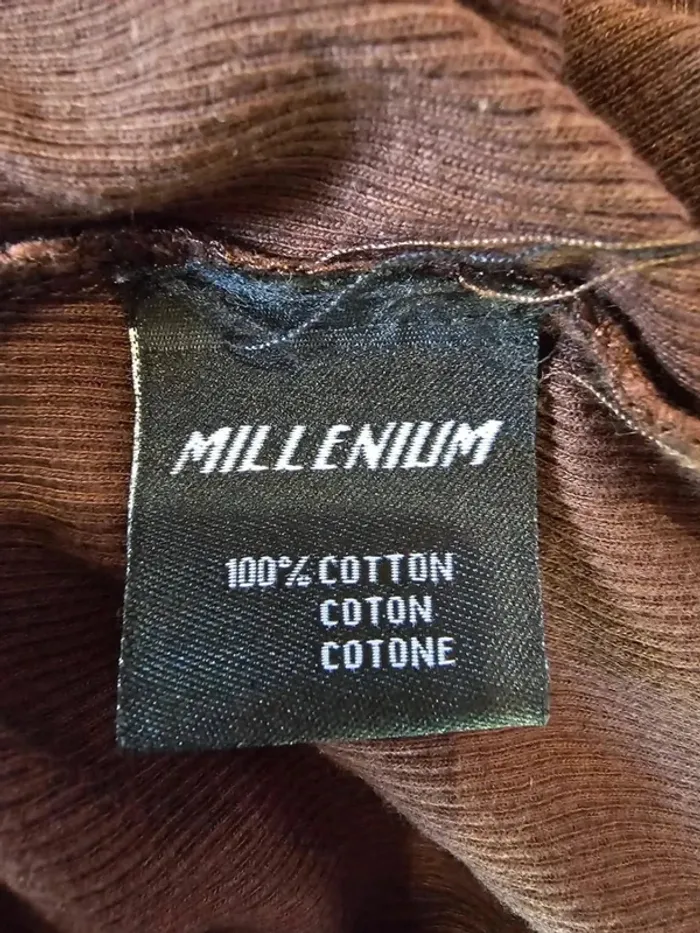 🤎 Cardigan Femme Marron Côtelé Boutonné JS Millenium Manches Courtes - 100% Coton - Taille Unique 🤎 - photo numéro 4