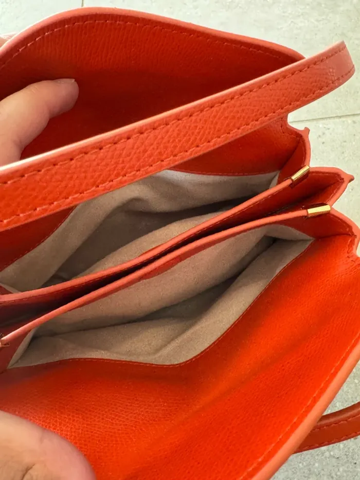 Sac à main orange Rodier, très bon état, 24*17cm - photo numéro 3