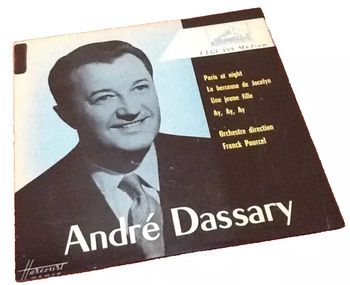 Vinyle 45 tours  André Dassary  Paris at night (1955)
