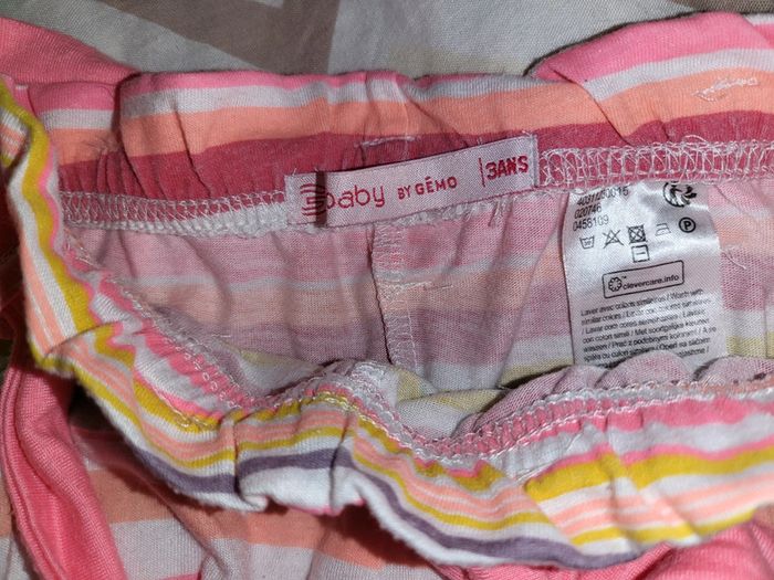 Short multicolore avec ceinture rose - photo numéro 2