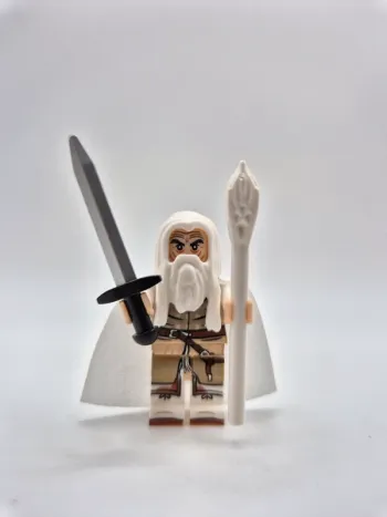 Figurine type lego Gandalf le blanc seigneur des anneaux / hobbit
