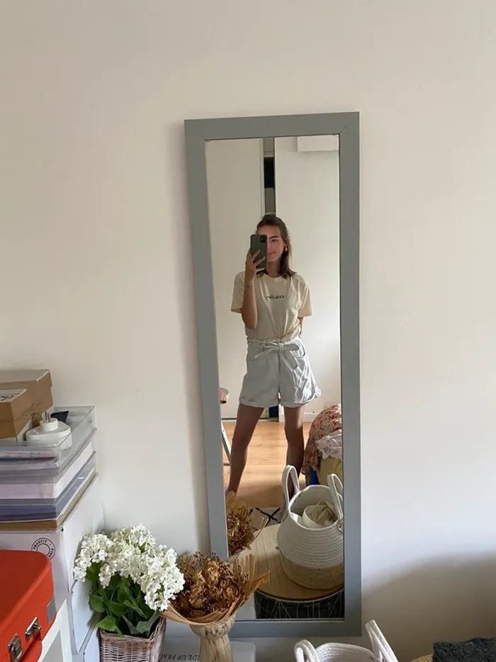 Short en jean blanc/ecru - Mango