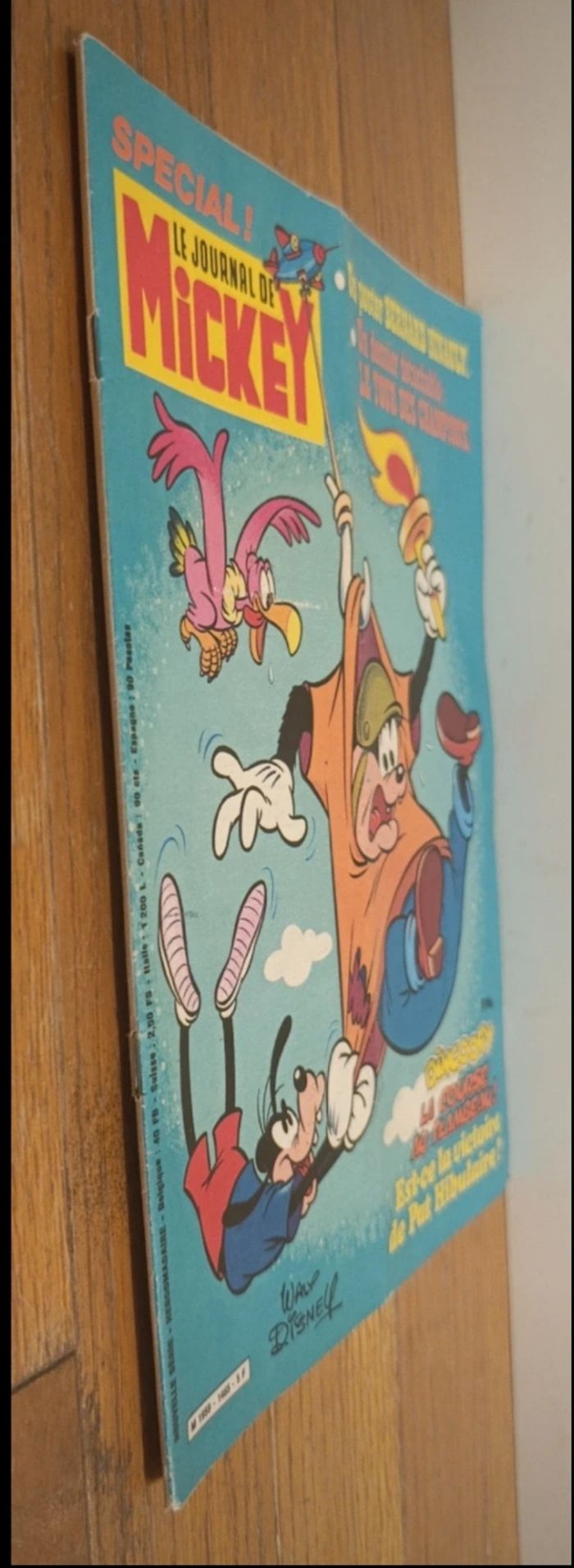 Ancien journal de mickey avec poster Bernard Hinault N°1465 de 1980 vintage - photo numéro 10