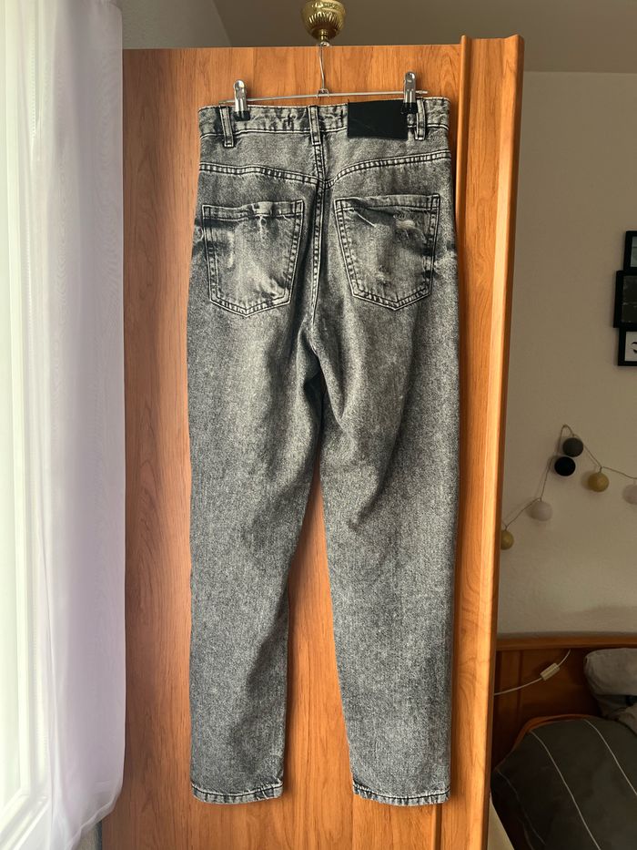Jean droit noir coupe Mom fit FB Sister taille XS-34 - photo numéro 2