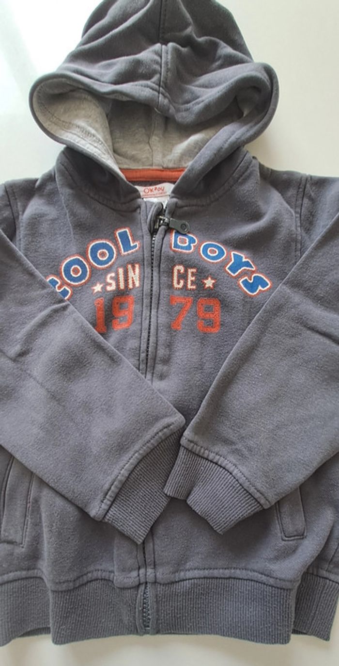 Sweat zippé à capuche La Redoute 5 ans - photo numéro 2
