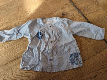 Chemise manche longue rayée alphabet 18 mois