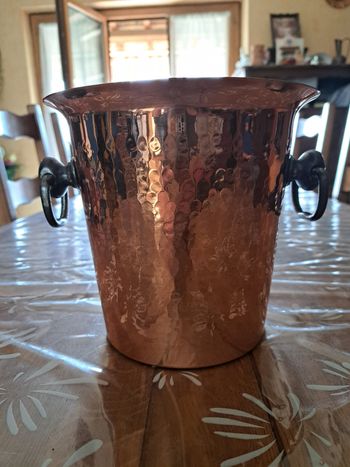 Seau à champagne en cuivre