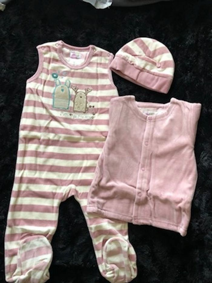 Ensemble 3 pièces velours - photo numéro 2