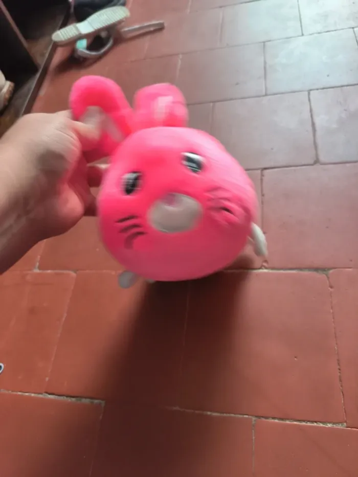 Peluche lapin rose - photo numéro 2