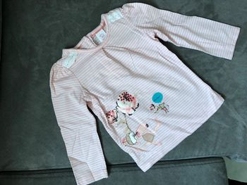 Tee shirt rayé rose