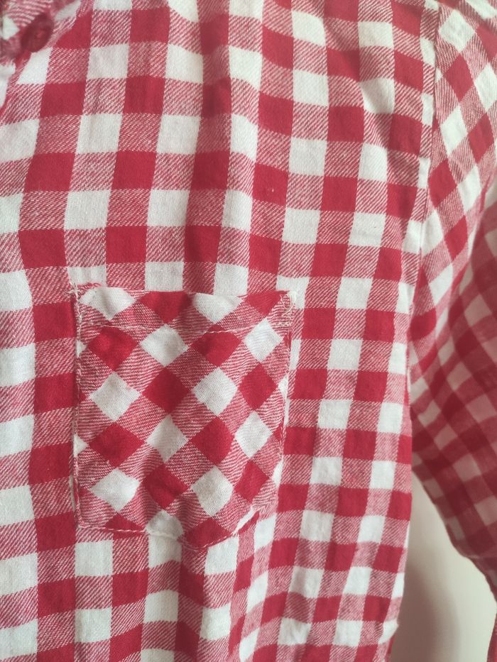 Primark chemise à carreaux blanc rouge 11 12 ans - photo numéro 3