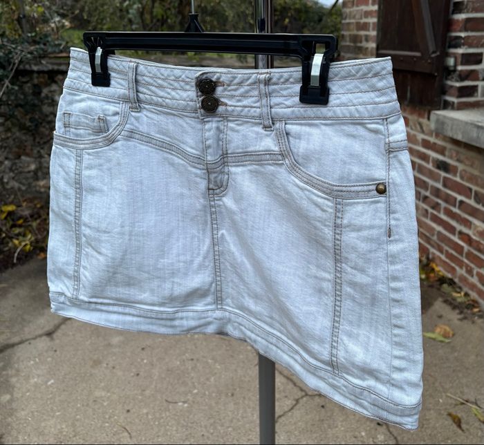 🤍 Jupe courte en jean blanc cassé – Promod – Taille 38 - photo numéro 2