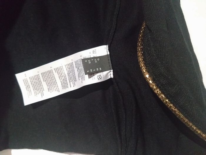 Boléro noir liseré doré L - photo numéro 4