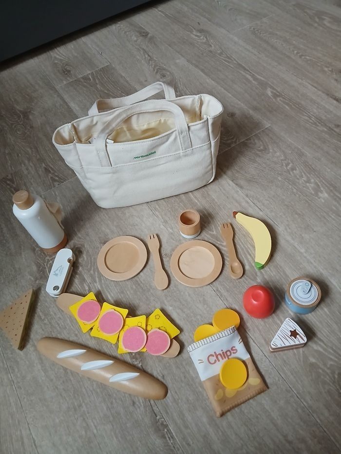 Jouet set pique nique vertbaudet en bois