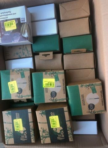 Lots de Coton-tige bambou naturel 30 boîtes neuf