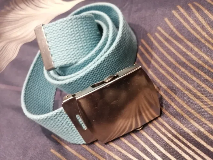 Ceinture turquoise coton S/M