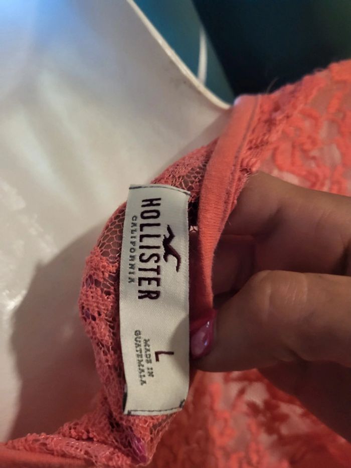 Haut femme à dentelle hollister femme taille l - photo numéro 3