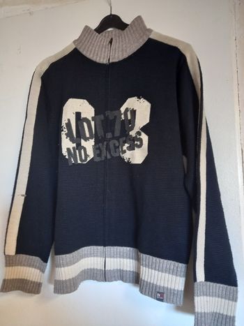 Gilet zip  bleu marine homme marque No excess  taille S 