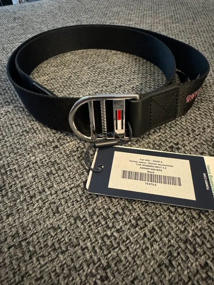 Ceinture Tommy Jeans noire 85 cm neuve - photo numéro 3