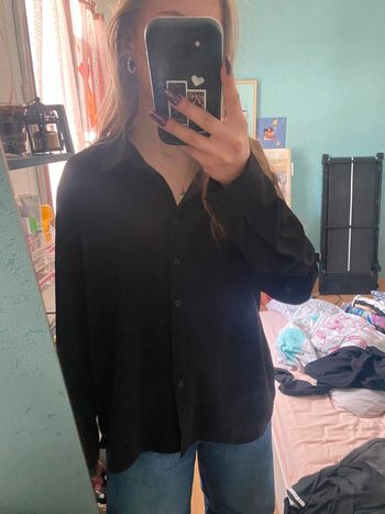 chemise over size noire Shein taille L