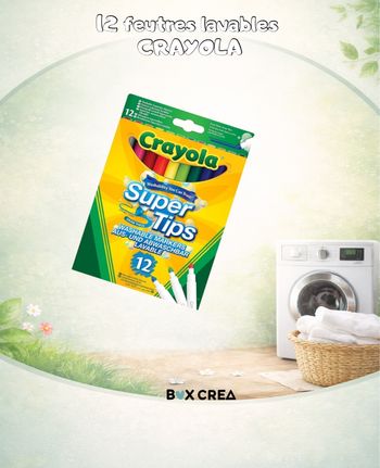 Lot de 12 feutres lavables CRAYOLA