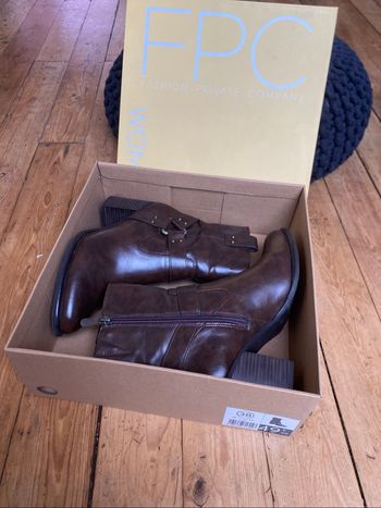 Comme neuves Bottines marron et t noir 38 FPC