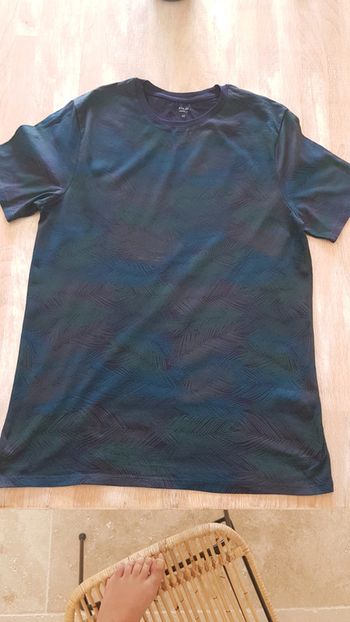 Tee shirt homme manches courtes imprimé tropical