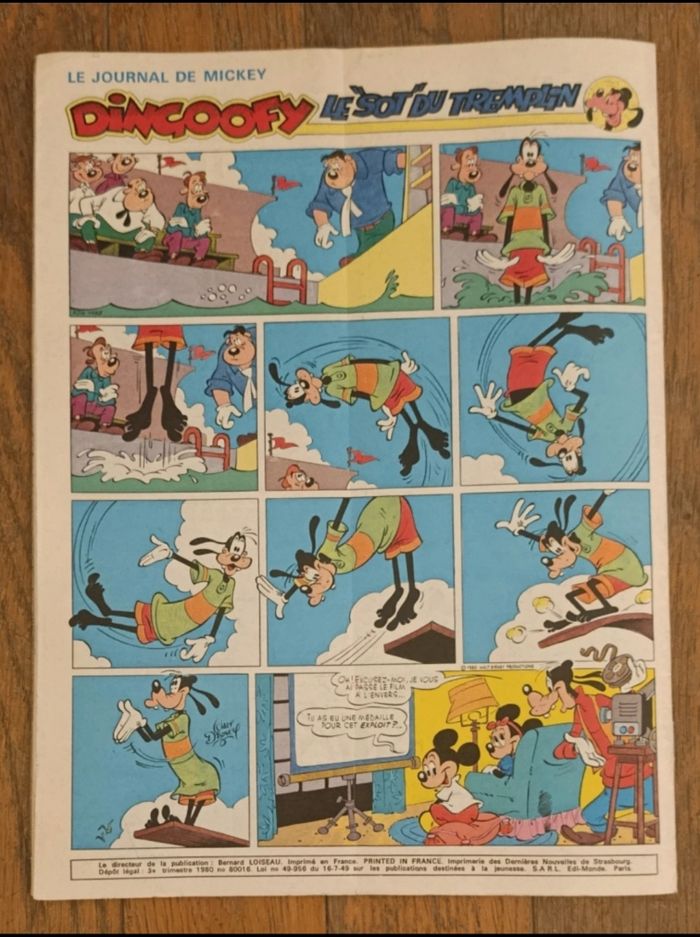 Ancien journal de mickey avec poster N°1467 de 1980 vintage - photo numéro 9