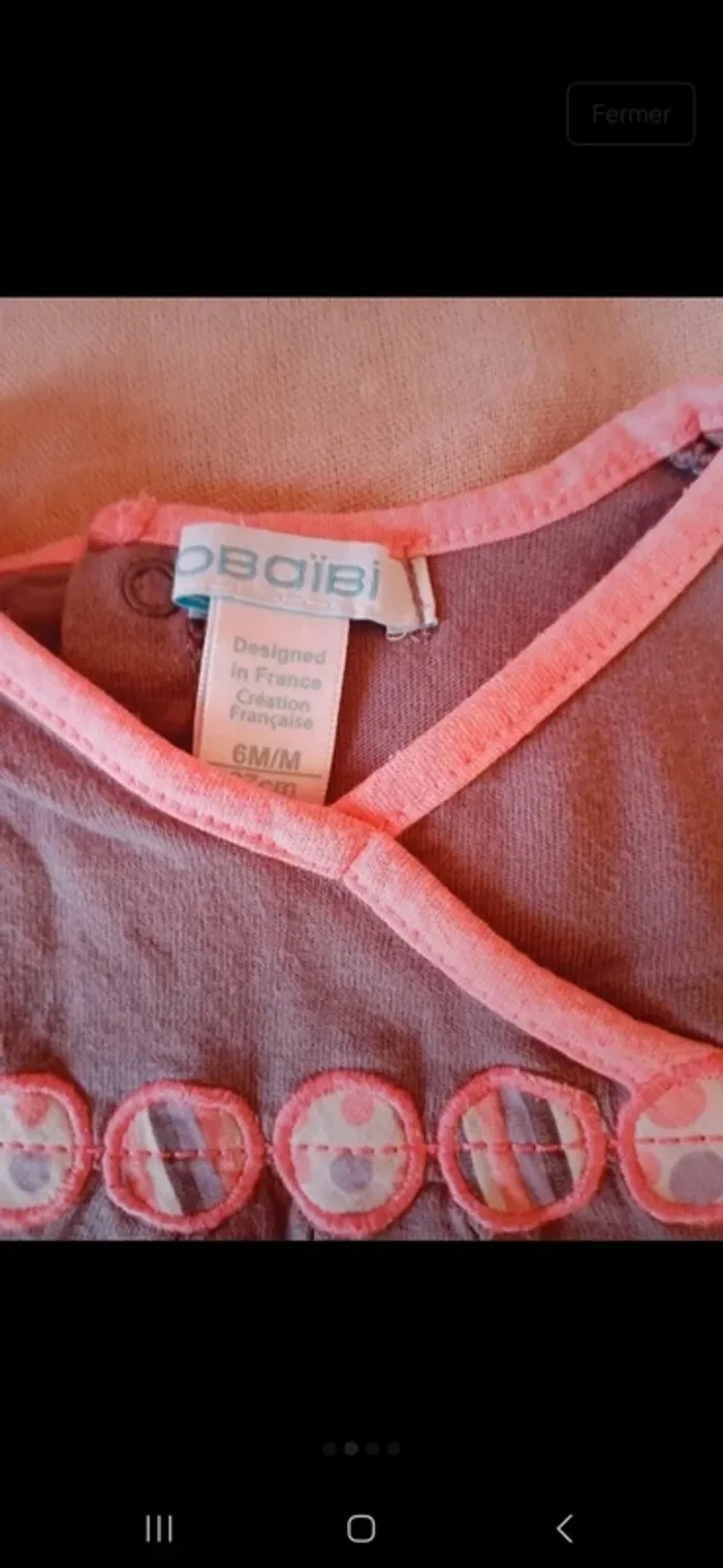 Ensembles été  bebe fille taille 6 mois - photo numéro 4