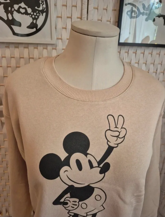 💕joli Sweat Disney Mickey "Positive Vibes" femme TM / 38💕 - photo numéro 5